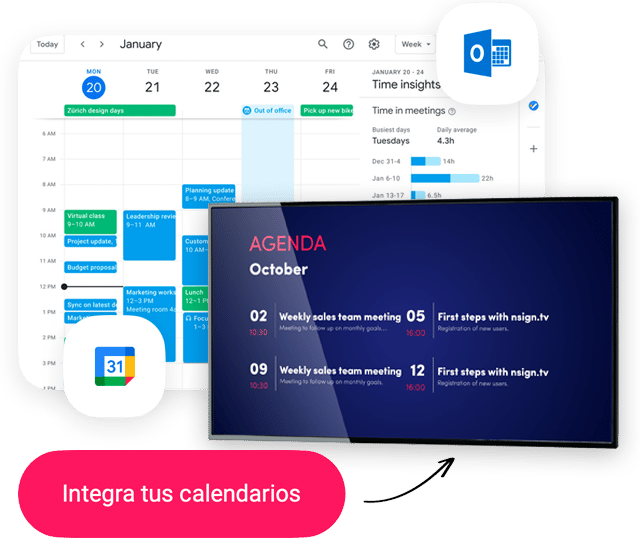Integraciones calendario